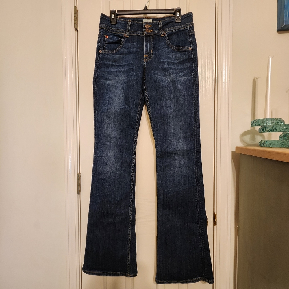 🔥Hudson Jeans Midrise Signature Bootcut Jeans Size 28 with 34" inseam EUC